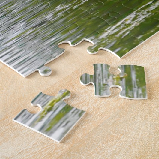 Tully, Kildare .Swans op het meer Legpuzzel (Zijkant)