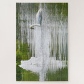 Tully, Kildare .Swans op het meer Legpuzzel (Verticaal)