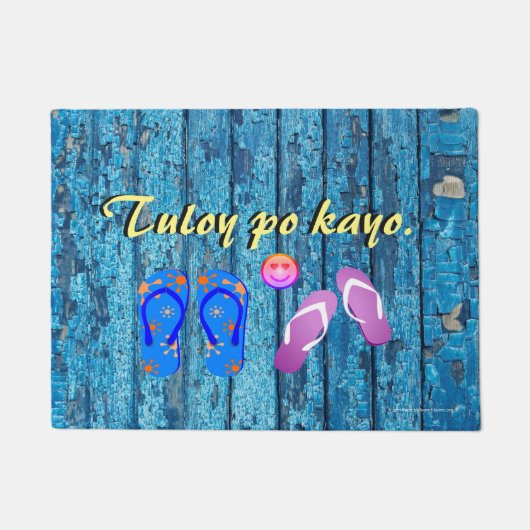 Tuloy po kayo " bos blauw" deurmat (Voorkant)