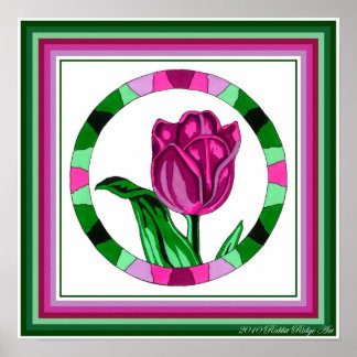 Tulp afdrukken poster