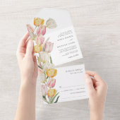 Tulp Alles in Een Bruiloft Uitnodigen All In One Uitnodiging (Afscheurbaar)