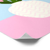 Tulp Arrangement Bloemenvaas roze en blauw Poster (Hoek)