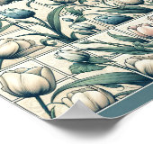 Tulp Art Poster Patroon (Hoek)