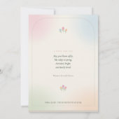 Tulp Baby Shower Uitnodiging (Achterkant)