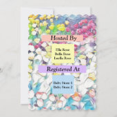 Tulp-Baby shower-uitnodiging (drijvend effect) Kaart (Achterkant)