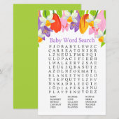 Tulp Baby shower Word Search Game (Voorkant / Achterkant)