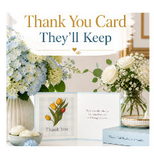 Tulp Bedankkaart | Elegante Bloemige Notitiekaart