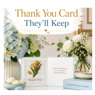 Tulp Bedankkaart | Elegante Bloemige Notitiekaart
