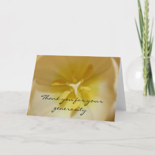 Tulp Bedankt voor je vrijgevigheid Kaart