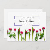 Tulp Bewaar de datum Briefkaart (Voorkant / Achterkant)
