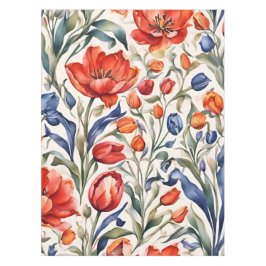 Tulp Bloeiende WC Patroonontwerp Tafelkleed