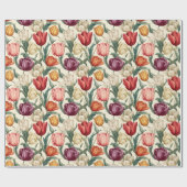 Tulp Bloem Bloemen Pasen Lente Cadeaupapier (Vlak)