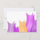 Tulp Bloem Bruiloft Menu Keuze RSVP Paarse (Achterkant)