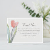 Tulp Bloem Foto Sympathie Begrafenis Bedankkaart (Staand voorkant)