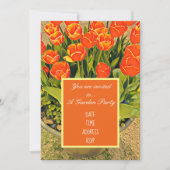 Tulp bloem modern ontwerp tuinfeest kaart (Voorkant)