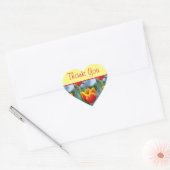 Tulp bloem Rode gele bloem Dank u Sticker (Envelop)