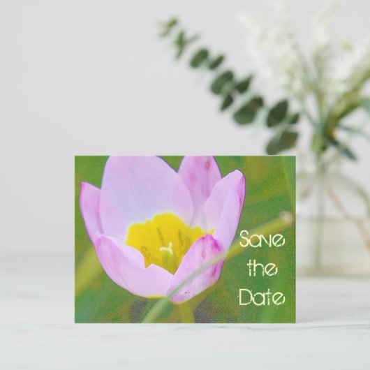tulp bloem save the date blanco kaart (Staand voorkant)