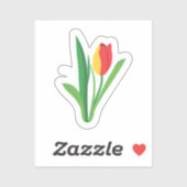 Tulp Bloem | Schattige Bloemen Sticker (Vel)