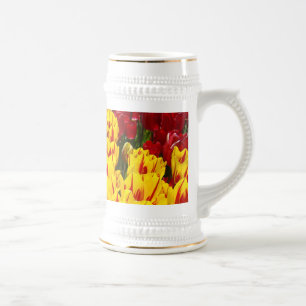 Tulp Bloem Stein op maat Gele Tulpen Bloem Bierpul