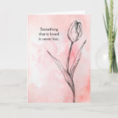 Tulp Bloem Sympathie Kaart Verlies begrafenis Memo (Voorkant)
