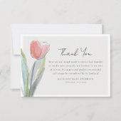 Tulp Bloem Sympathie Uitvaart Bedankkaart (Voorkant)