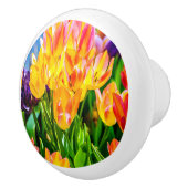 Tulp Bloemen - Bloeien Keramische Knop (Rechts)