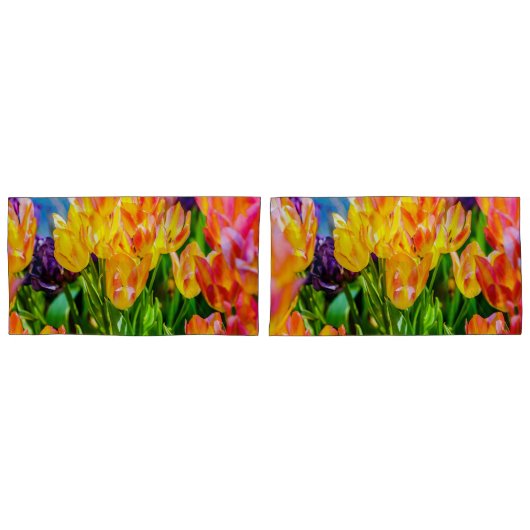 Tulp Bloemen - Bloeien Kussensloop (Voorkant-Set)