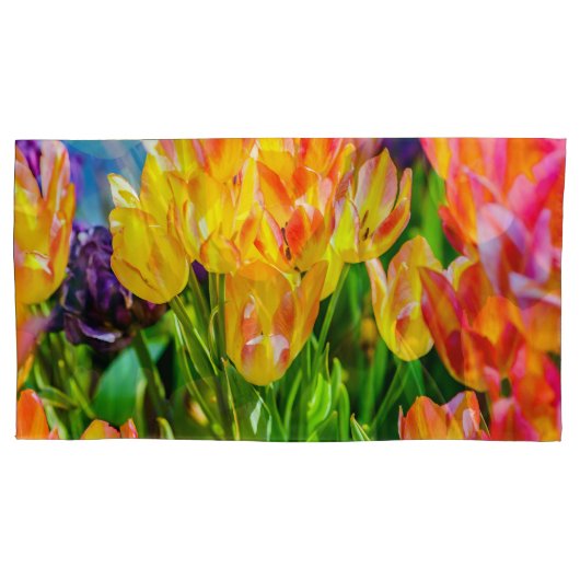 Tulp Bloemen - Bloeien Kussensloop (Voorkant-Links)