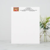 Tulp Bloemen Briefhoofd Naam Adres Telefoon Nummer Ontwerp (Staand voorkant)