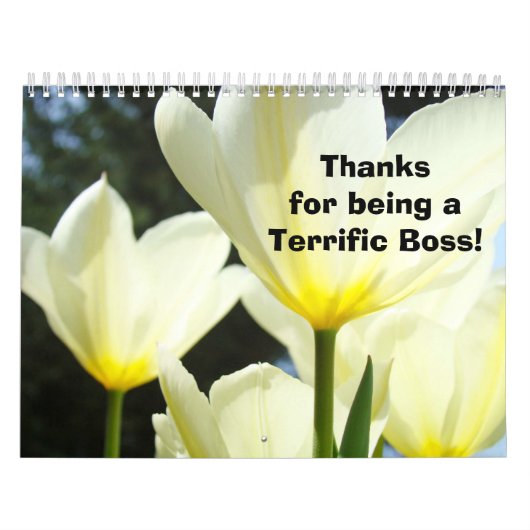 Tulp Bloemen Fotografie Kalender Bedankt Baas (Hoes)