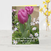 Tulp Bloemen Hoop is de Brug Quote Kaart (Gele Bloem)