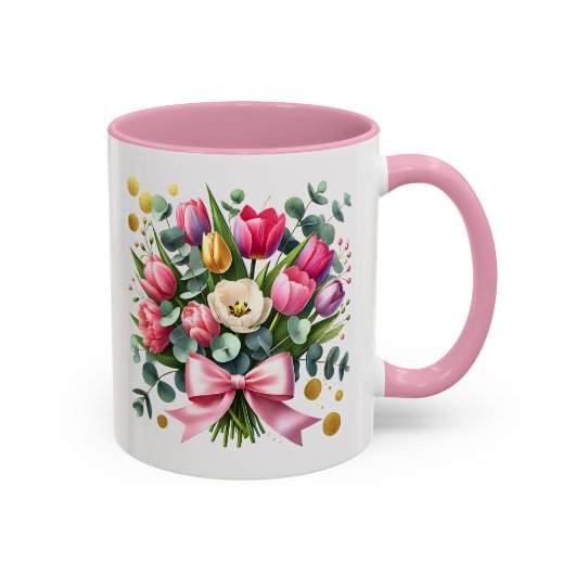 Tulp Bloemen Mok Lente Bloem Geschenk Beker