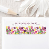 Tulp Bloemen Retouradreslabels Etiket (Insitu)