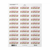 Tulp Bloemen Retouradreslabels Etiket (Full Sheet)