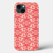 Tulp bloemen vouw rode roze veer Case-Mate iPhone case (Achterkant)