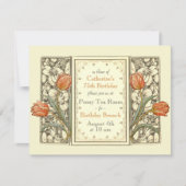 tulp bloemenelegant verjaardagsfeestje kaart (Voorkant)