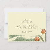 tulp bloemenelegant verjaardagsfeestje kaart (Achterkant)