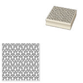 Tulp bloemenmodern symmetrisch geometrisch patroon rubberstempel (Gestempeld)