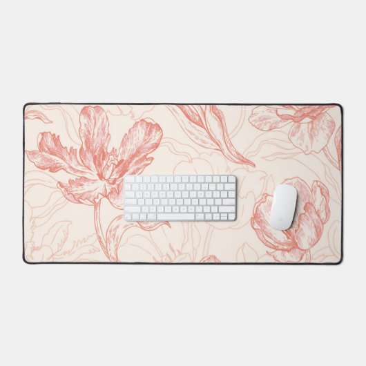  tulp bloemmotief bureaumat (Keyboard & Muis)