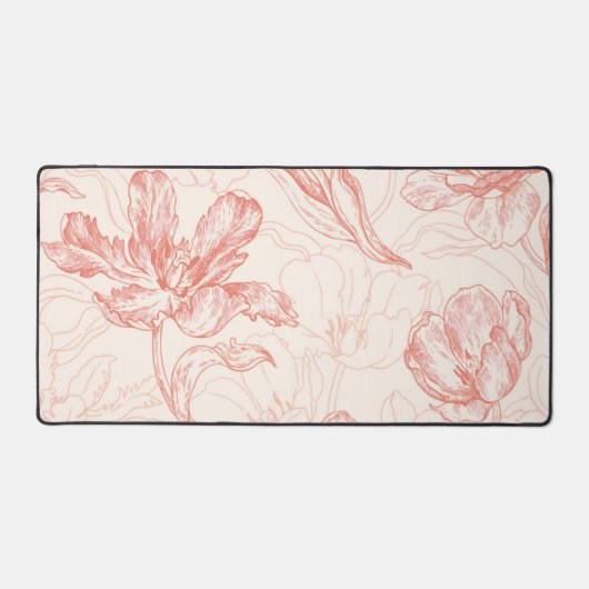  tulp bloemmotief bureaumat (Voorkant)