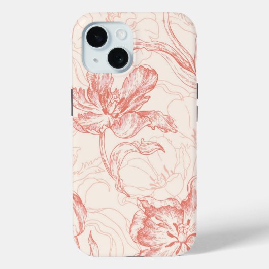  tulp bloemmotief Case-Mate iPhone case (Achterkant)