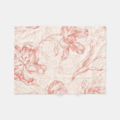 tulp bloemmotief fleece deken (Voorkant (Horizontaal))
