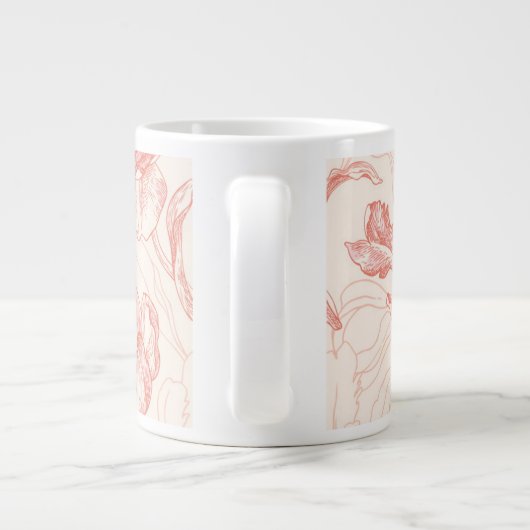  tulp bloemmotief grote koffiekop (Achterkant)