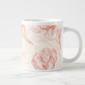 tulp bloemmotief grote koffiekop (Rechts)
