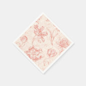 tulp bloemmotief servet (Hoek)