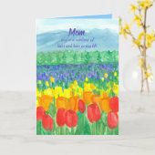 Tulp bloemvelden Gelukkige Moederdag Kaart (Gele Bloem)