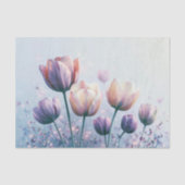 Tulp bloesem decoupage in roze lavendel tissuepapier (Voorkant)