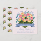 Tulp Boeket Bruids Douche Uitnodiging (Voorkant / Achterkant)