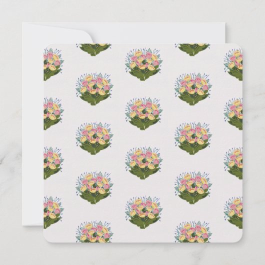 Tulp Boeket Bruids Douche Uitnodiging (Achterkant)