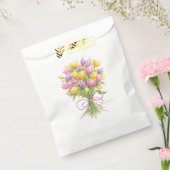 Tulp boeket favor zakken bedankzakje (Gezegeld)
